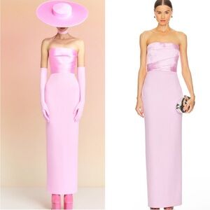 NWT SOLACE LONDON Afra Women’s Maxi Long Dress Pink Blush Size 2 flaw